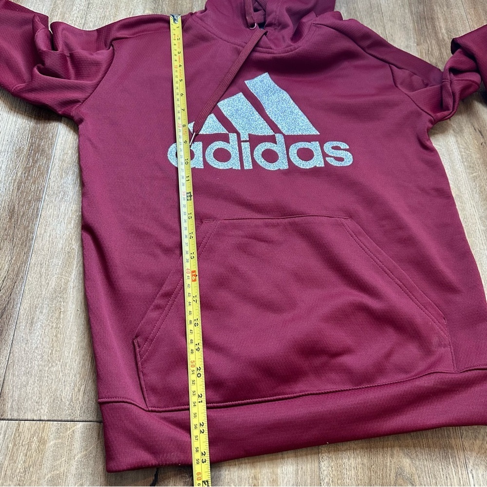 Adidas Red Climawarm Woman's Red Sweatshirt Size Small - Picture 11 of 13
